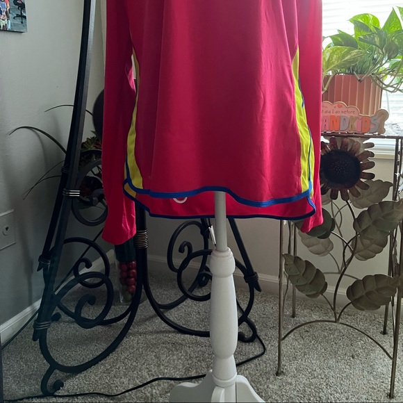 NIKE DRI FIT PRE-LOVED AUTHENTIC MULTI-COLOR MESH LONG SLEEVES CREW-NECK TOP - Picture 3 of 15